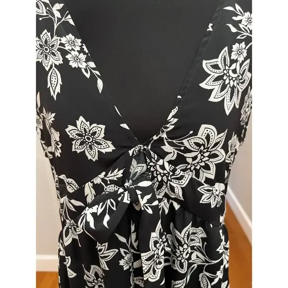 Shop Basic USA Floral V-Neck Maxi Dress - Women's Large - NWOT - Picture 5 of 9